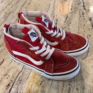 Vans Kids Red High-Top Sneakers
